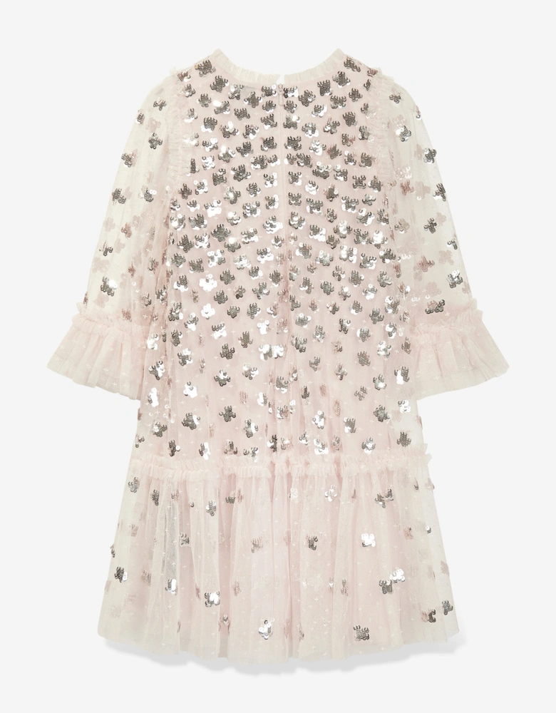 Girls Glisten Tulle Dress in Pink