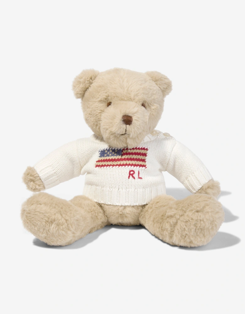 Flag Jumper Polo Bear Soft Toy in Ivory (20cm)