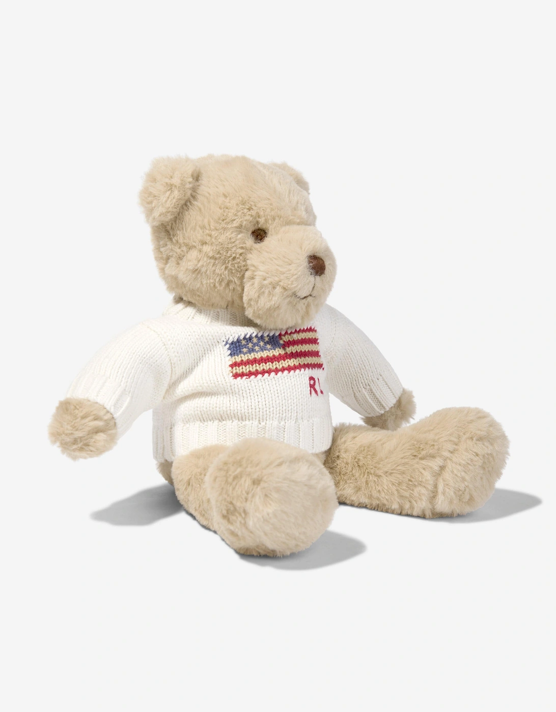 Flag Jumper Polo Bear Soft Toy in Ivory (20cm)