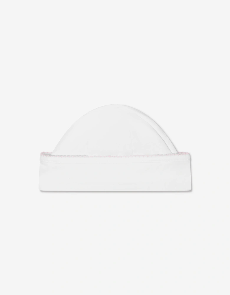 Baby Girls Smocked Hat in White