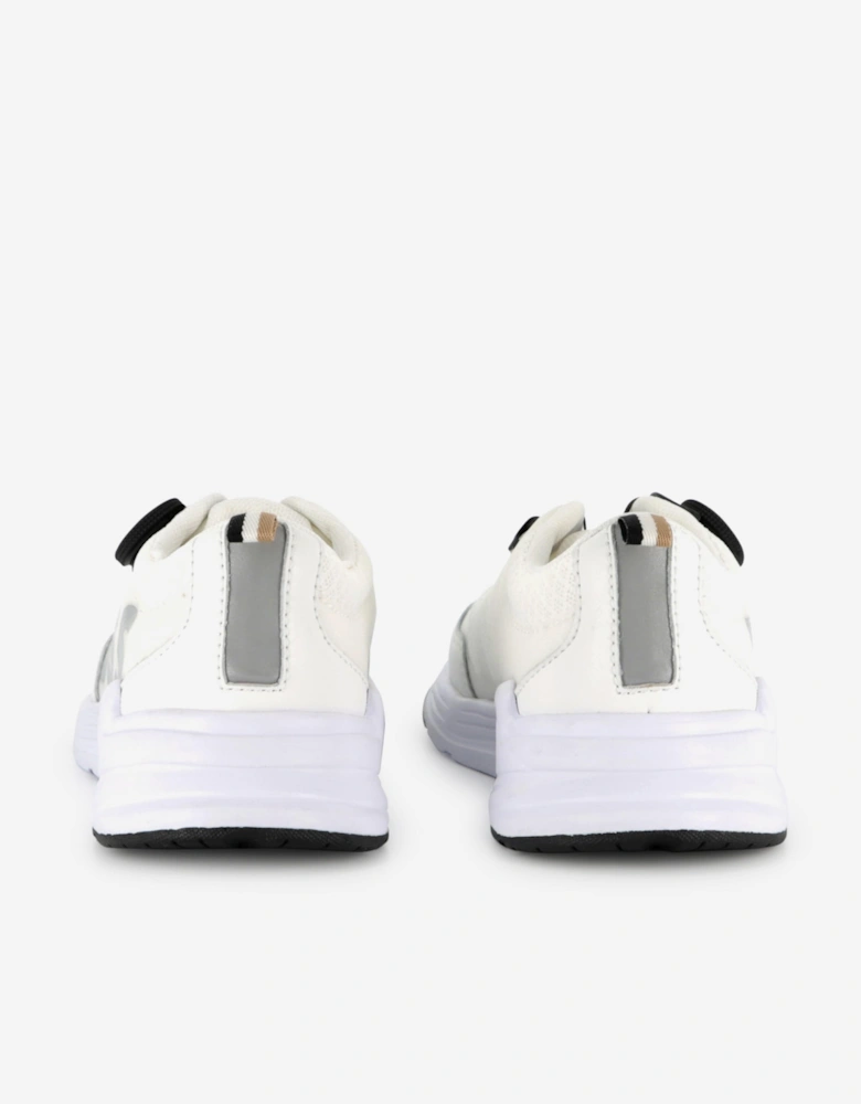 BOSS Boys Logo Trainers in White