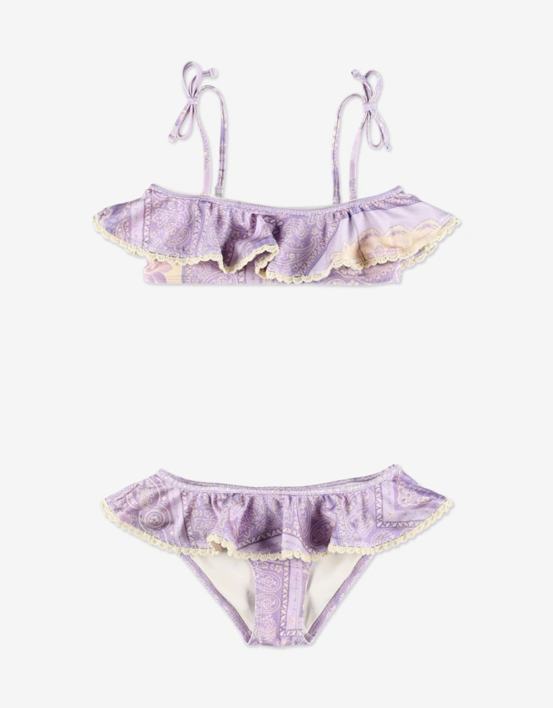 Girls Lucky Trim Bikini in Purple