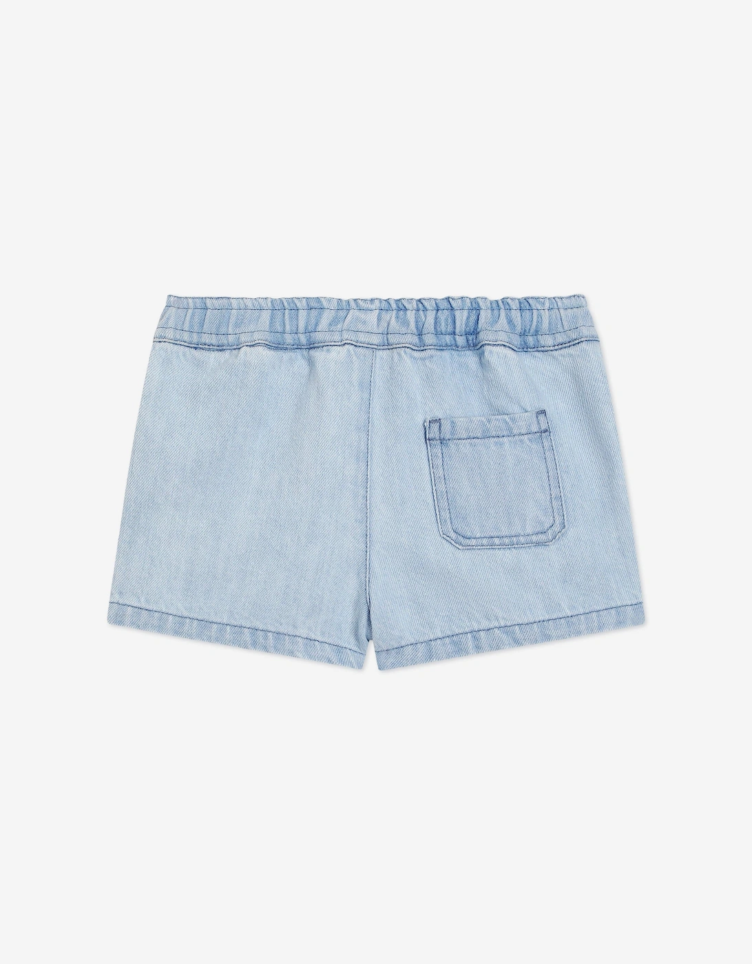 Baby Boys Denim Logo Shorts in Blue