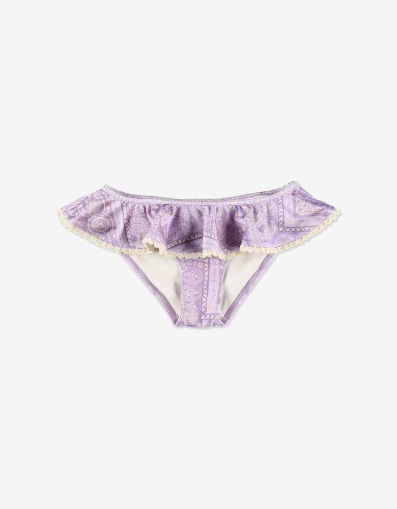 Girls Lucky Trim Bikini in Purple