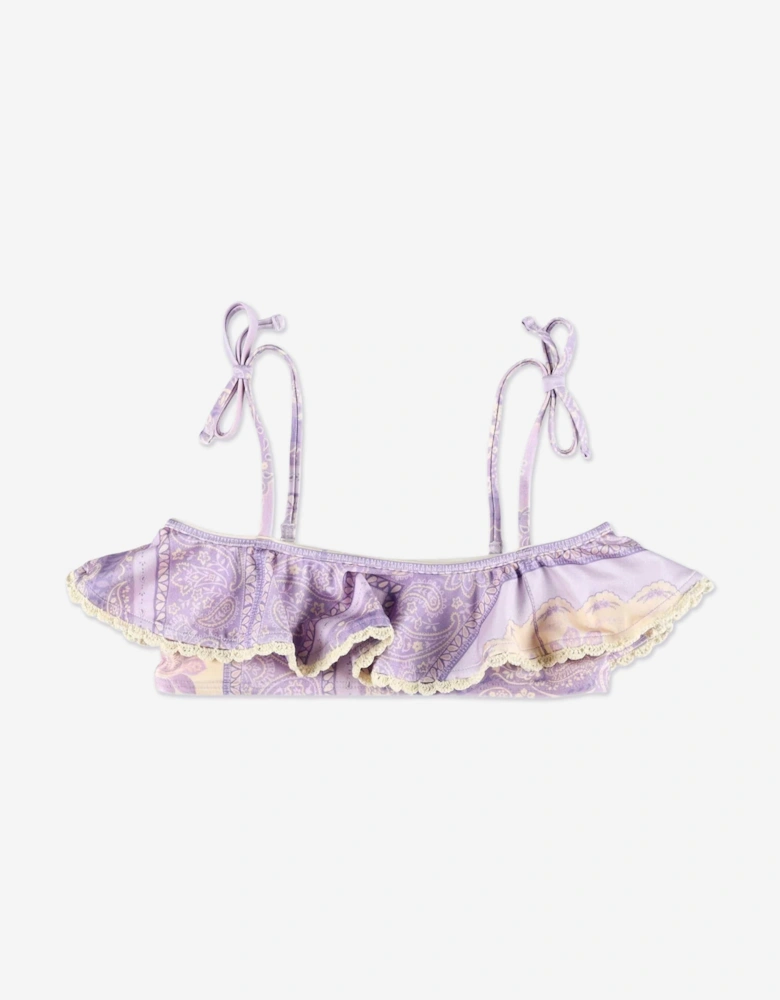 Girls Lucky Trim Bikini in Purple