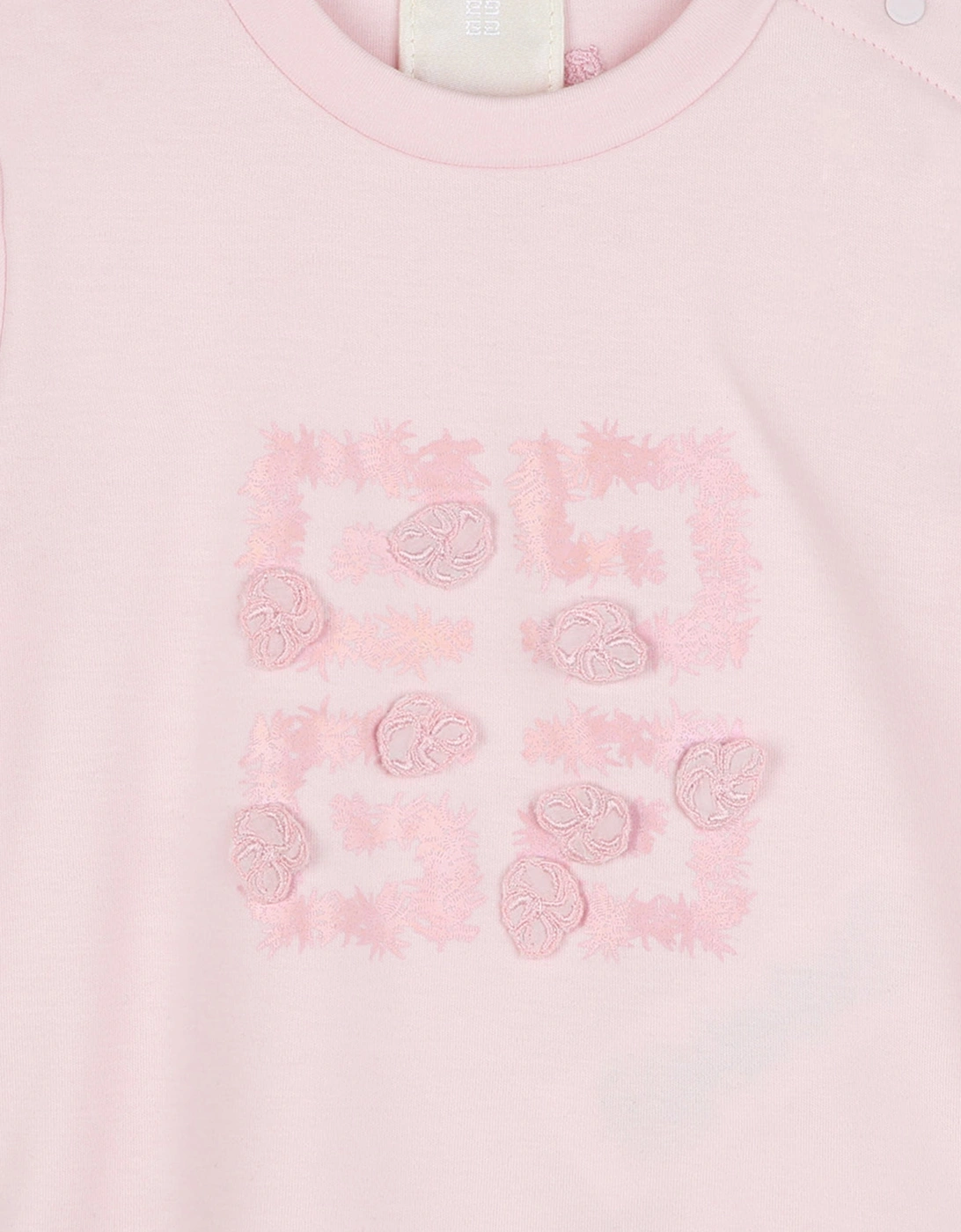 Baby Girls Floral 4G Logo T-Shirt in Pink