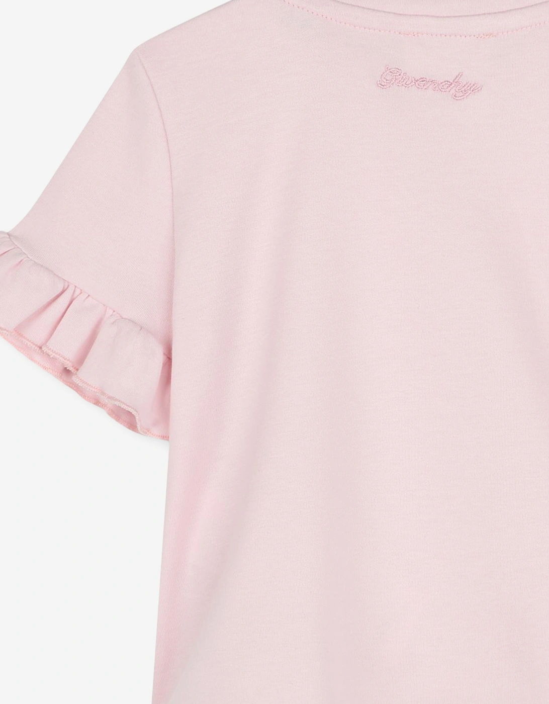 Baby Girls Floral 4G Logo T-Shirt in Pink
