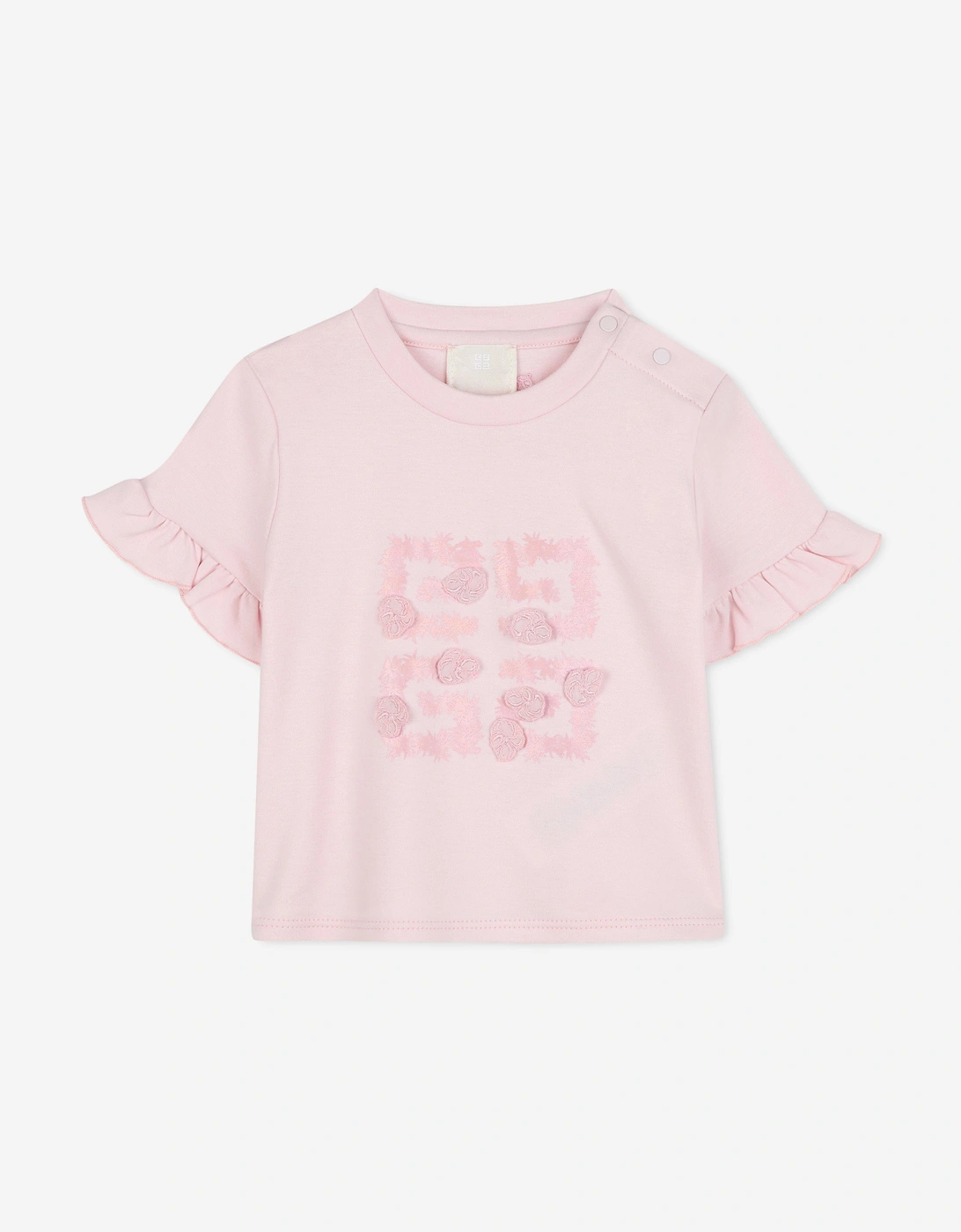 Baby Girls Floral 4G Logo T-Shirt in Pink, 5 of 4