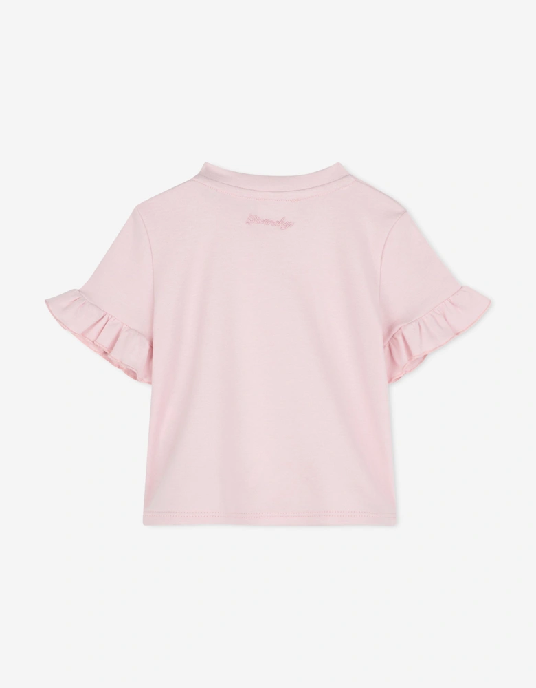 Baby Girls Floral 4G Logo T-Shirt in Pink