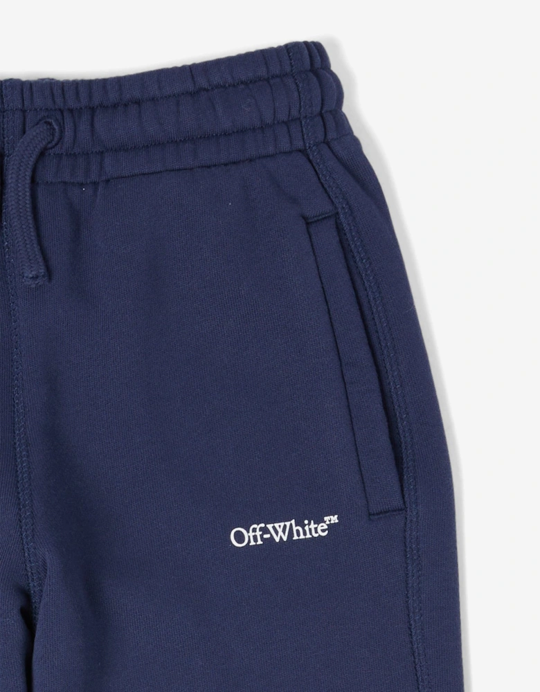 Kids Bookish Diagonal Joggers in Blue