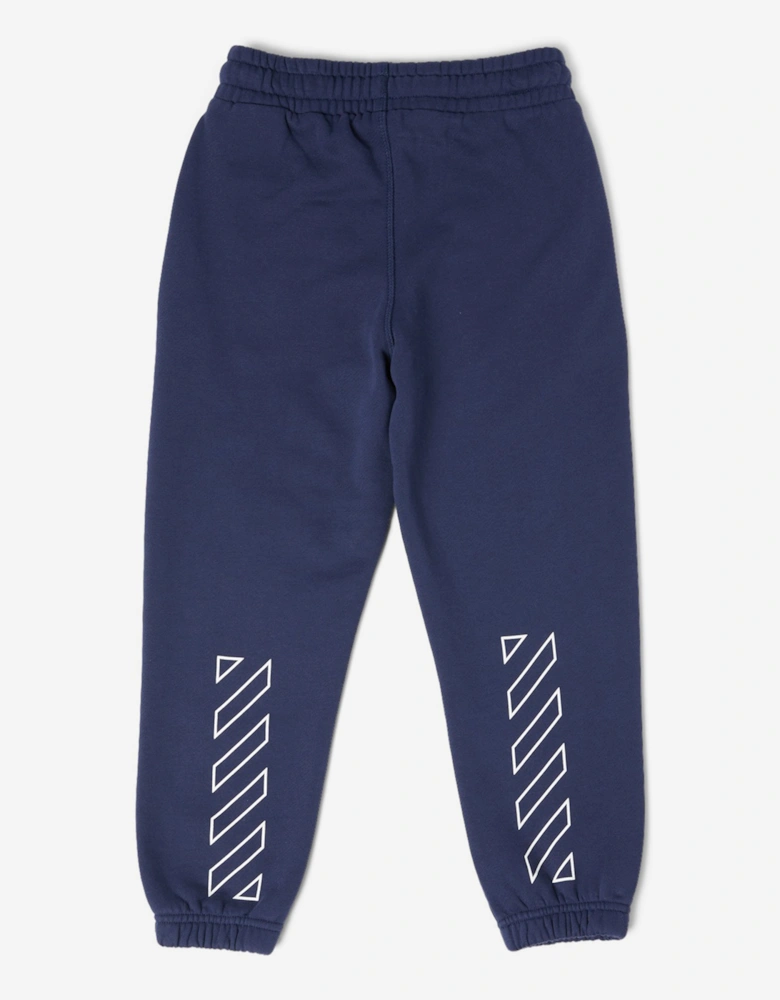 Kids Bookish Diagonal Joggers in Blue