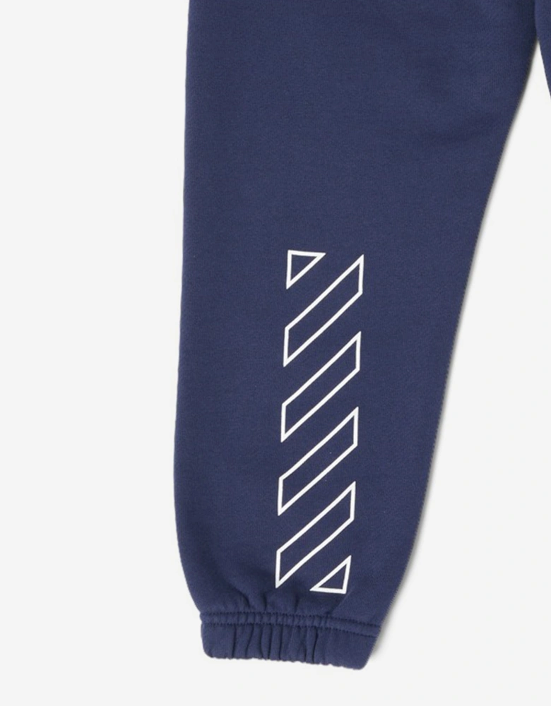 Kids Bookish Diagonal Joggers in Blue