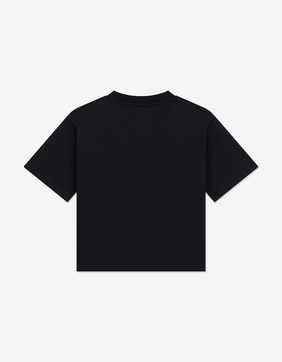 Girls Slogan T-Shirt in Black