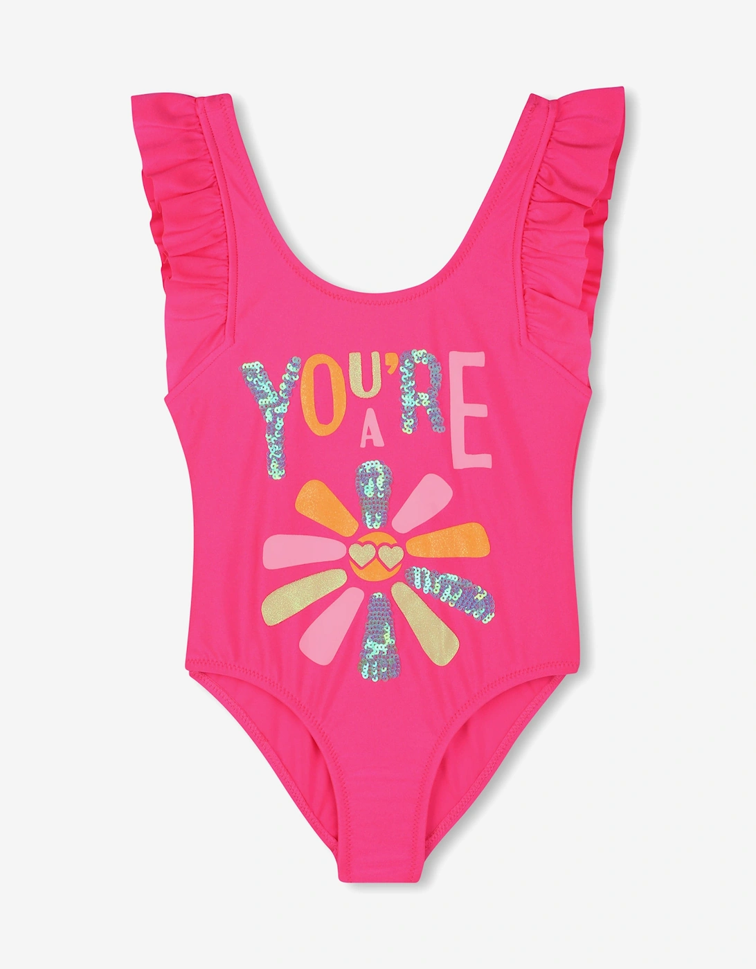 Billieblush Girls Sequin Swimsuit in Pink, 5 of 4