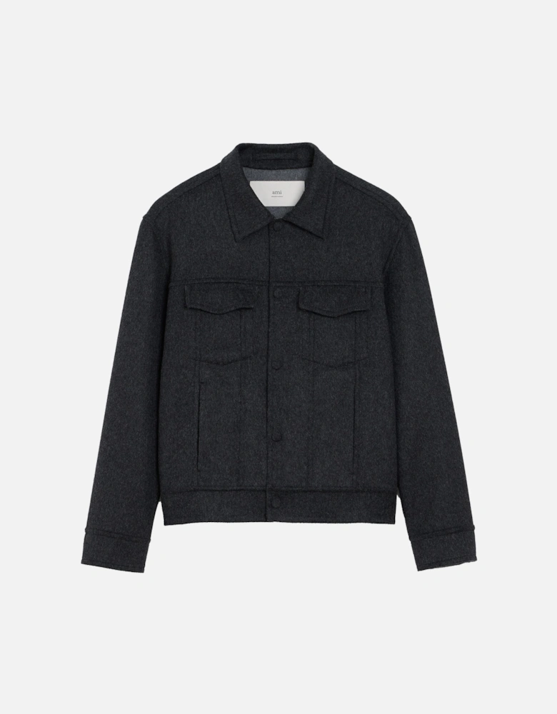Double-Faced Trucker Jacket Grey
