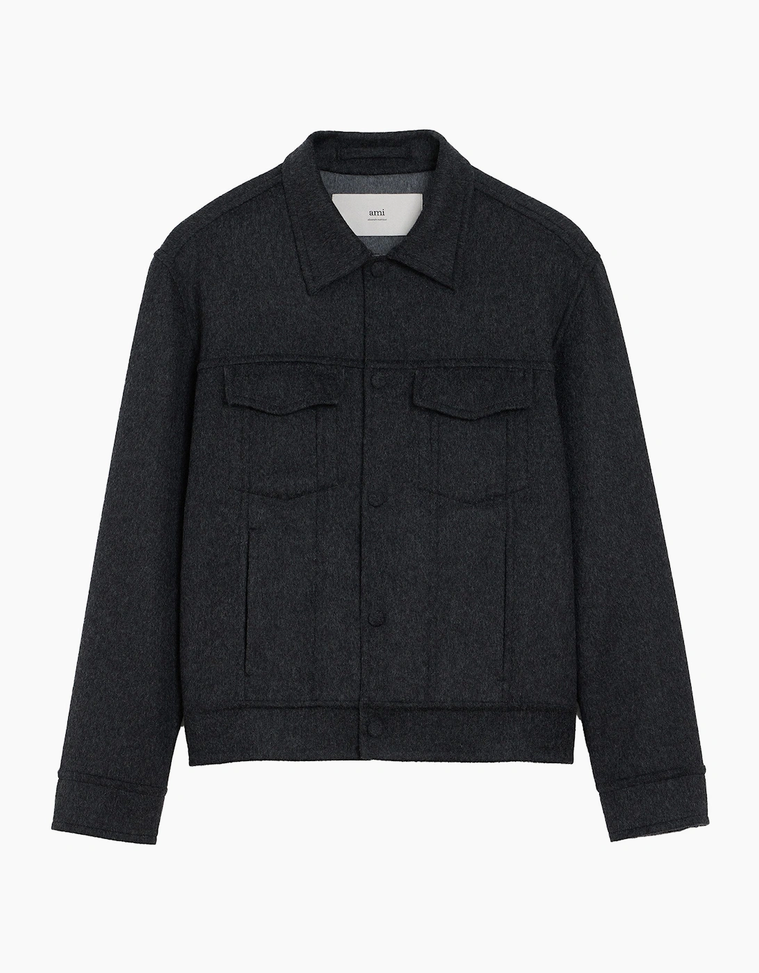 AMI Paris Men's Double-Faced Trucker Jacket Grey - Size: 40/Regular