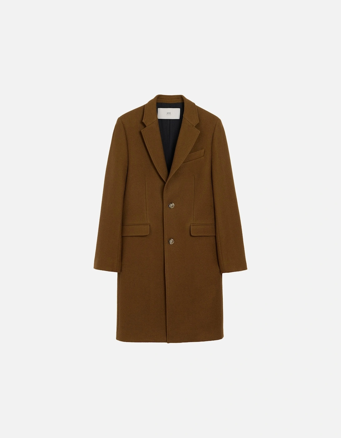 Boiled Wool Gabardine Coat Brown, 2 of 1