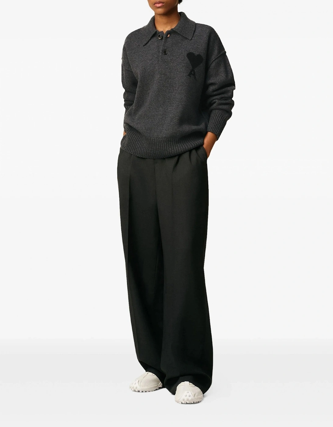 ADC Knitted Polo Grey