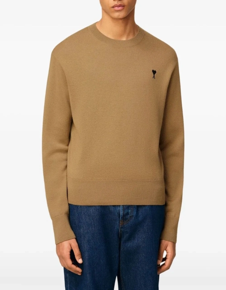 Ami De Coeur Crewneck Sweater Tan
