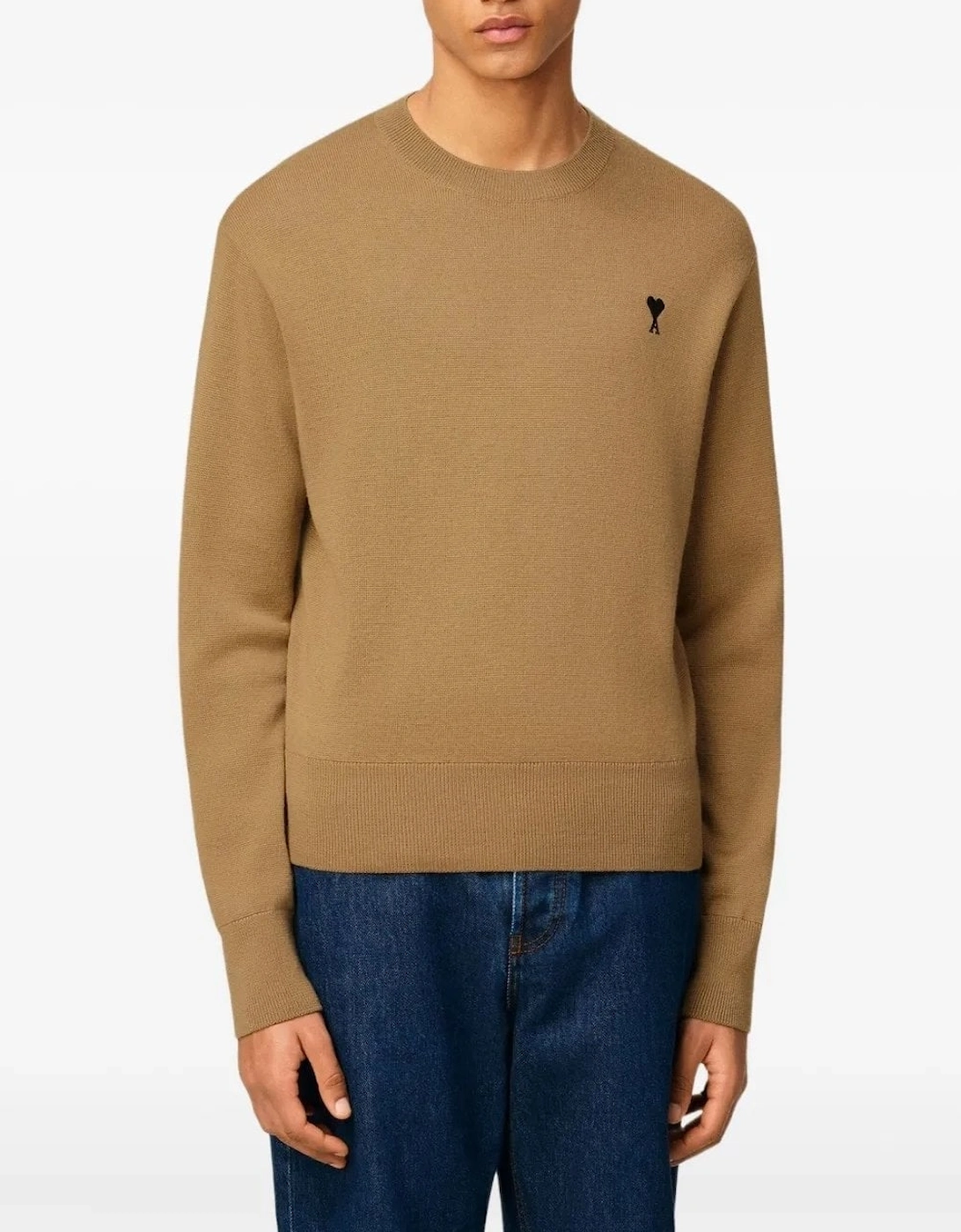 Ami De Coeur Crewneck Sweater Tan
