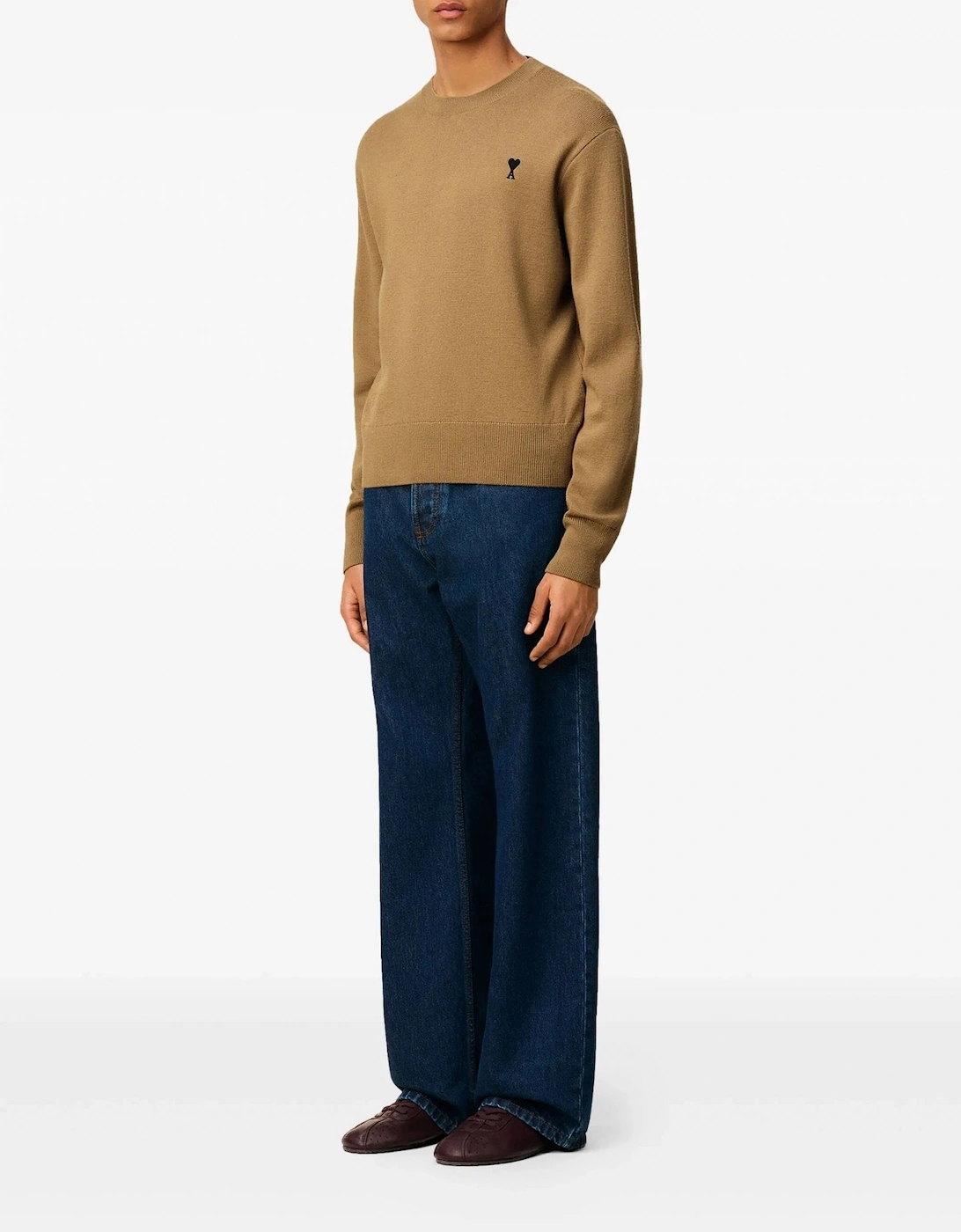 Ami De Coeur Crewneck Sweater Tan