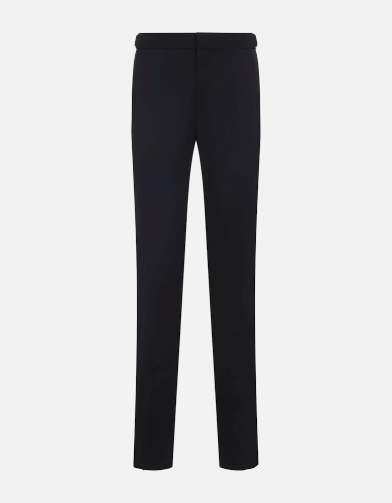 Japanese Grain De Poudre Trousers Black