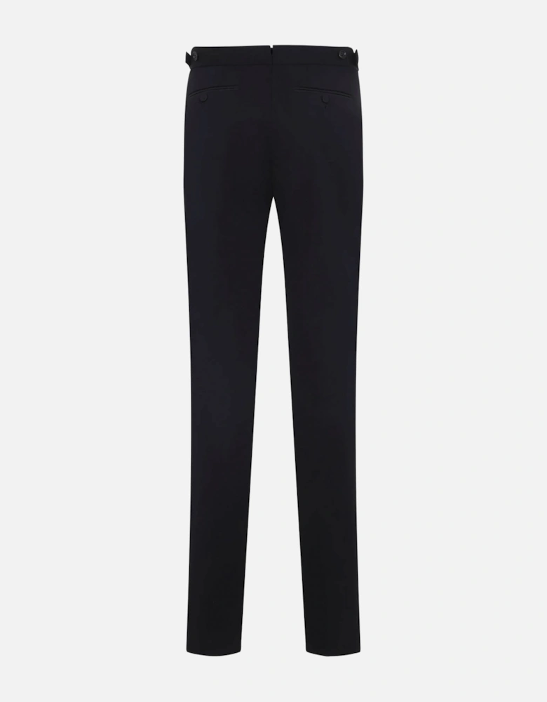 Japanese Grain De Poudre Trousers Black