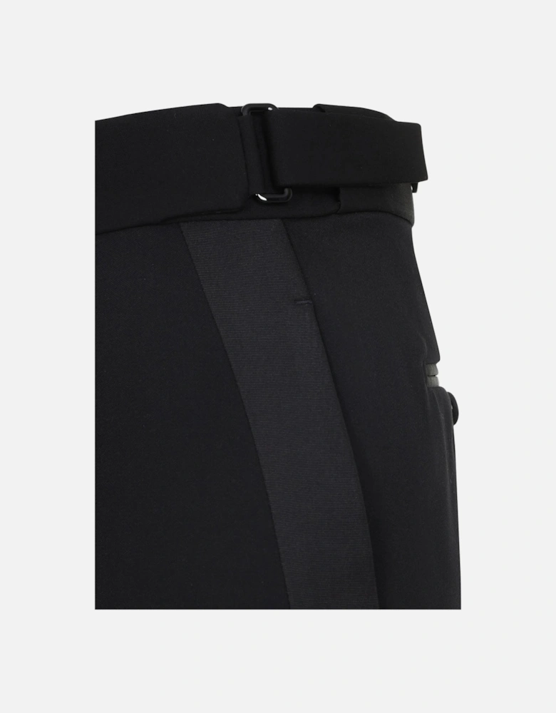 Japanese Grain De Poudre Trousers Black