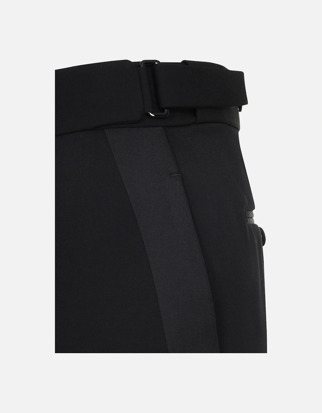 Japanese Grain De Poudre Trousers Black