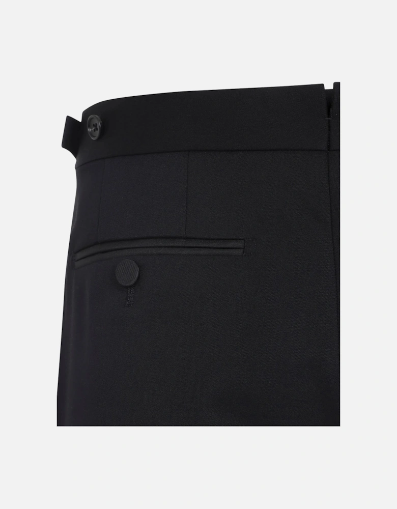 Japanese Grain De Poudre Trousers Black