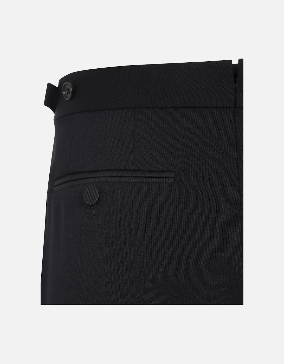 Japanese Grain De Poudre Trousers Black