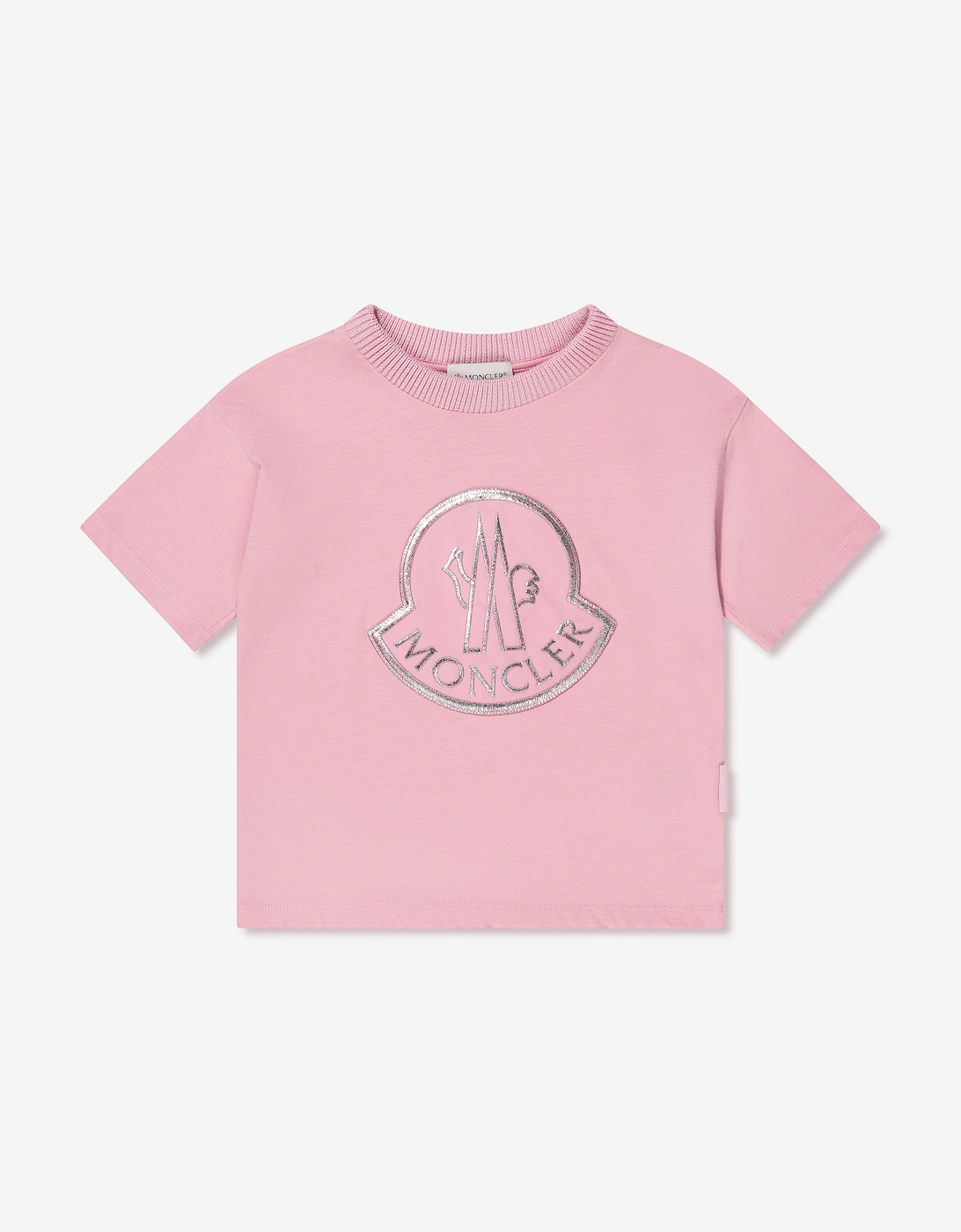 Enfant Girls Logo Print T-Shirt in Pink, 5 of 4