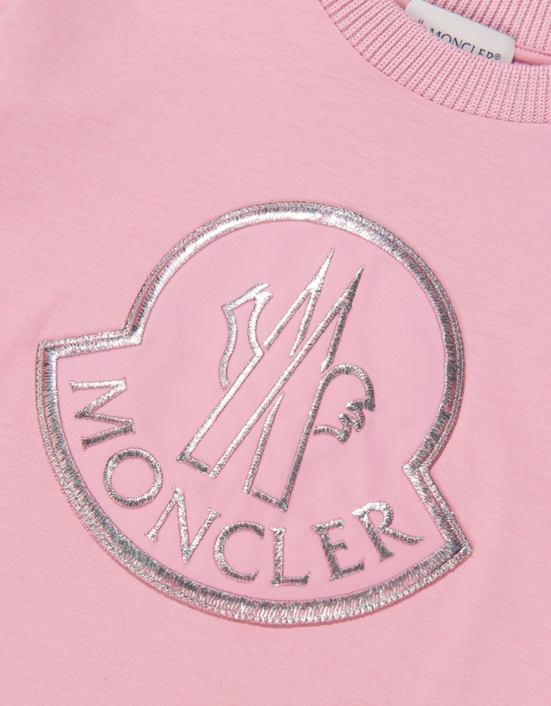 Enfant Girls Logo Print T-Shirt in Pink