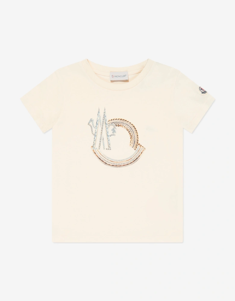 Enfant Girls Logo T-Shirt in Ivory