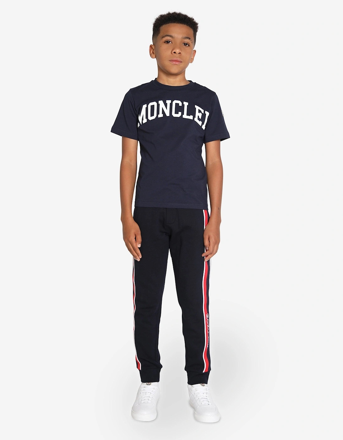 Enfant Boys Logo Print T-Shirt in Navy