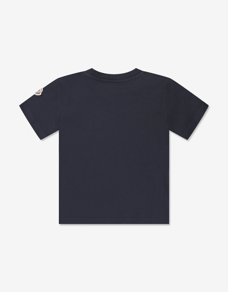 Enfant Boys Logo Print T-Shirt in Navy