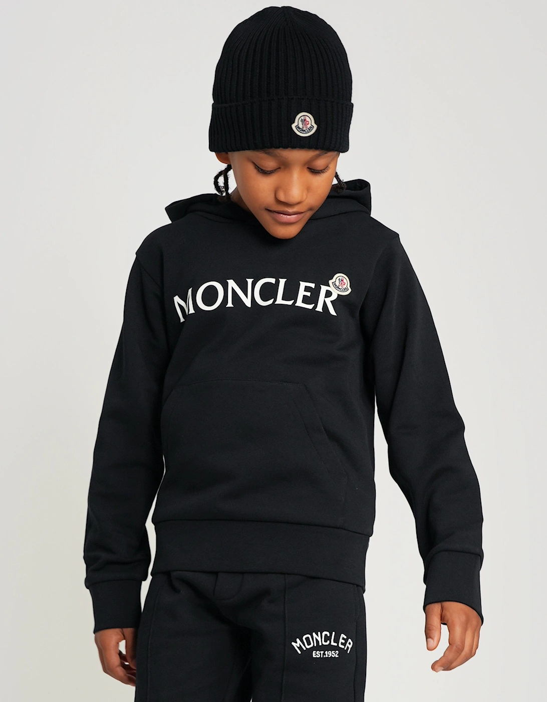 Enfant Boys Logo Hoodie in Black, 6 of 5