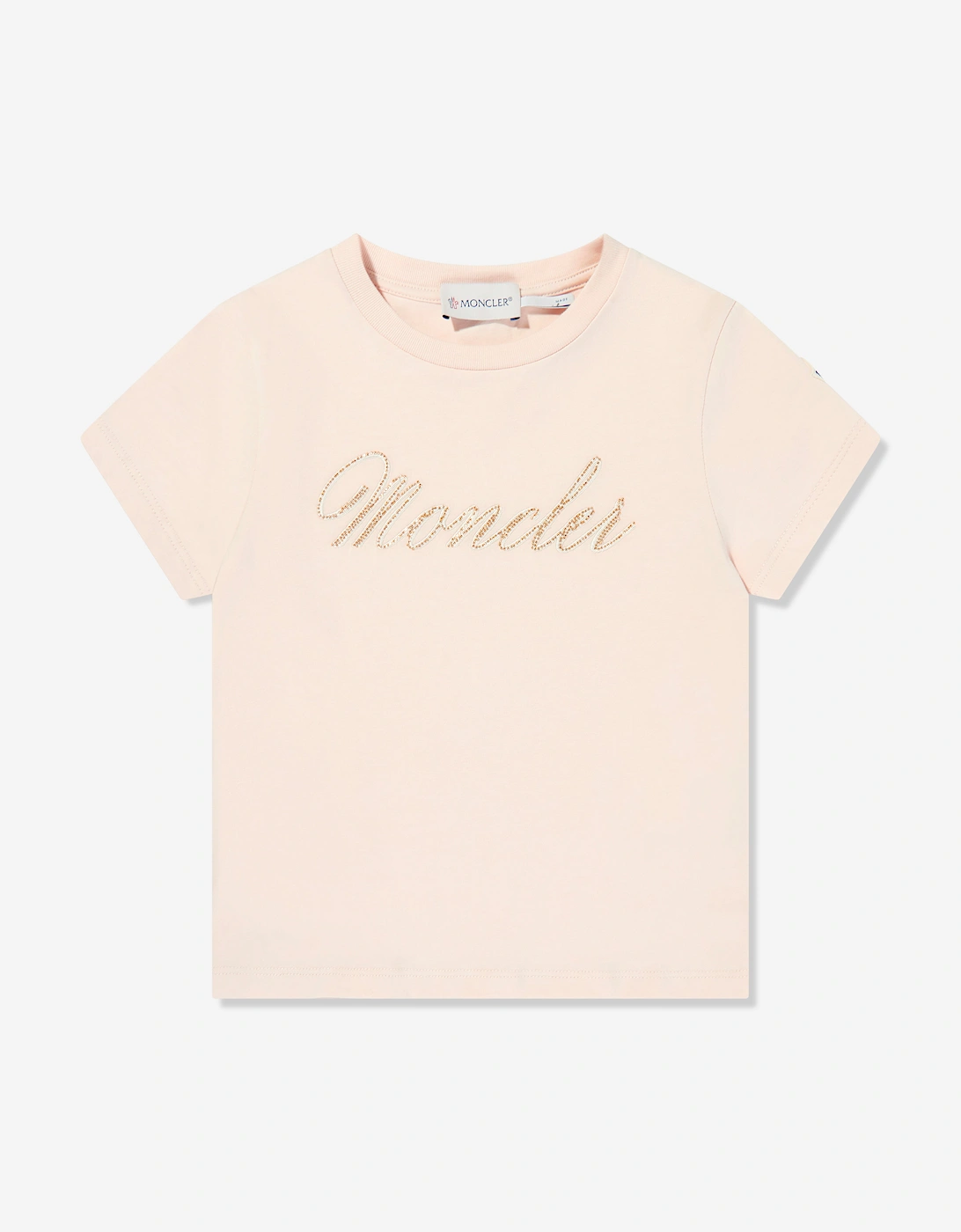 Moncler Girls Pink Enfant Logo T-Shirt In - : 4 Years Size 4 Yrs Kids