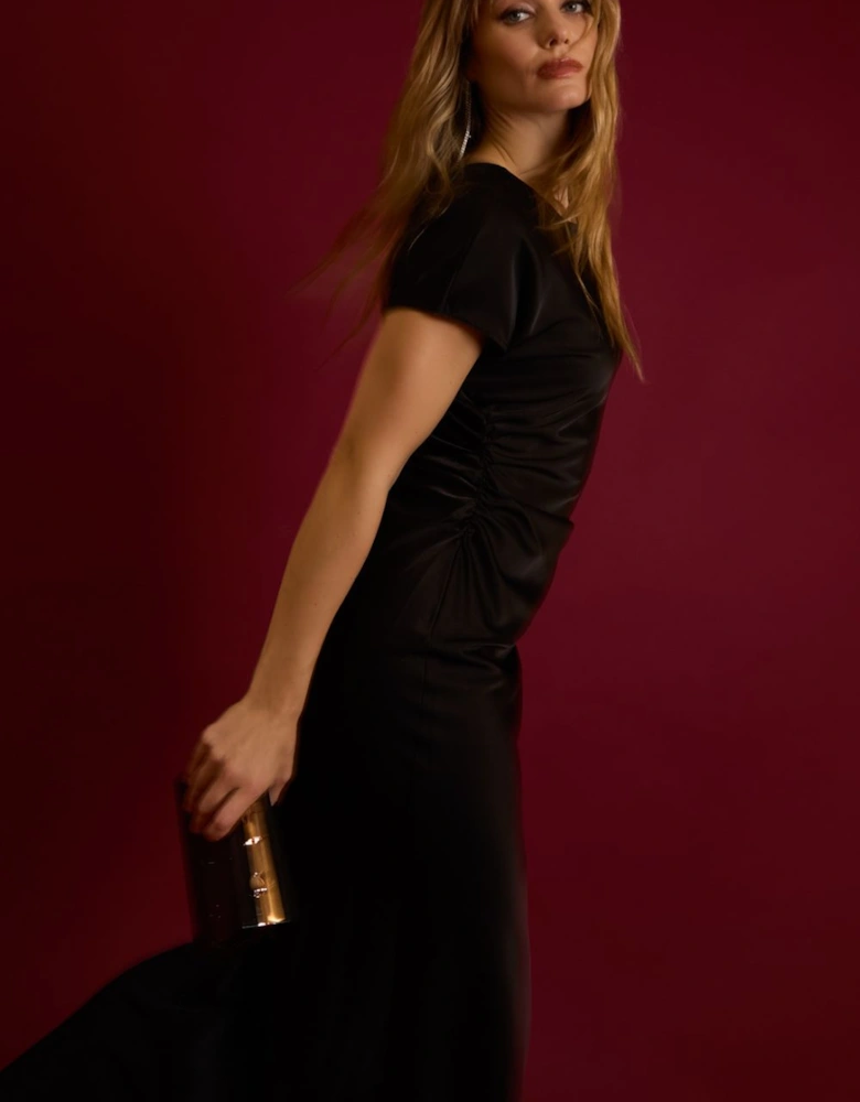 Bias Cut Batwing Slip Dress