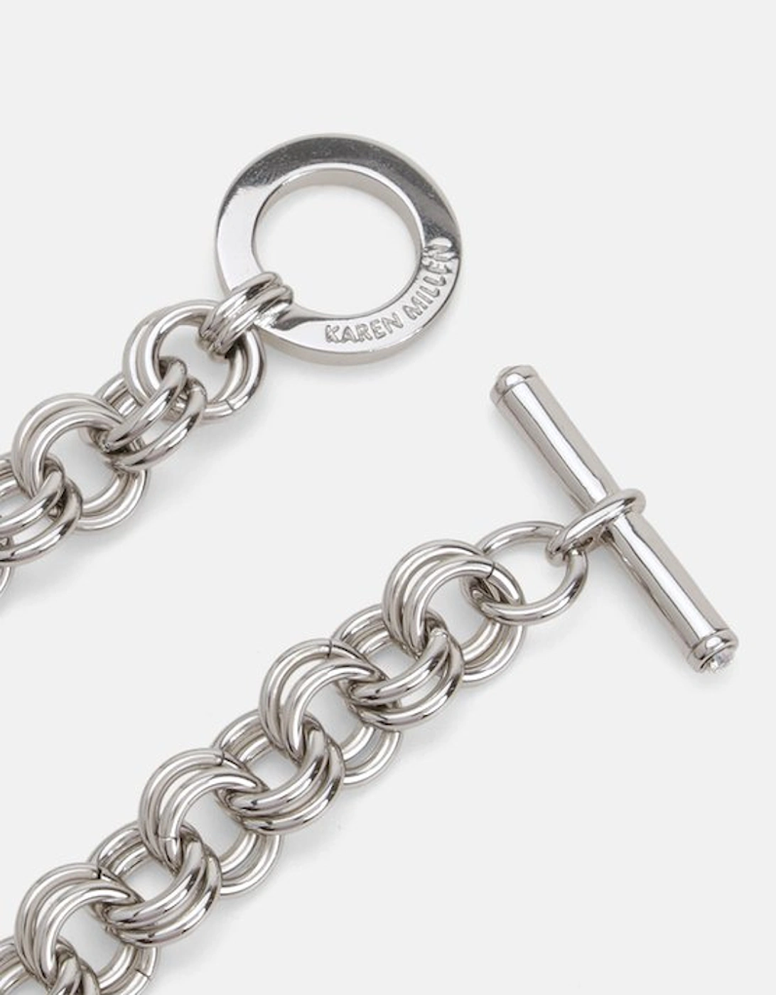 Hand Set European Crystal T-Bar Chain Necklace