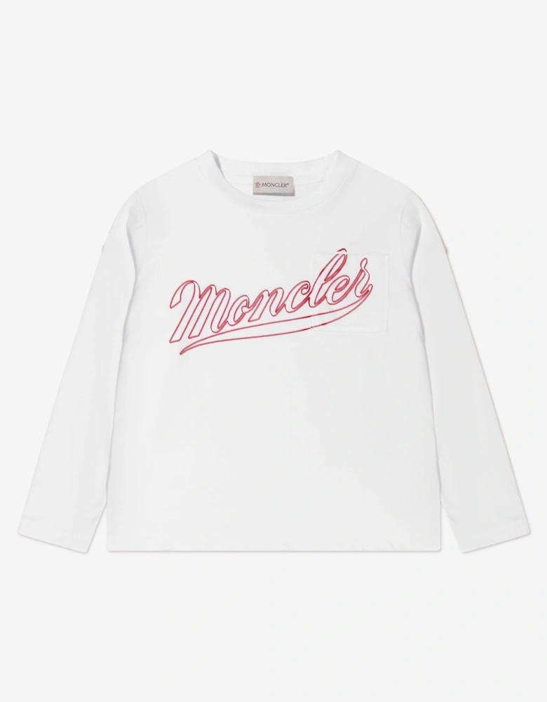 Enfant Boys Long Sleeve Logo T-Shirt in White