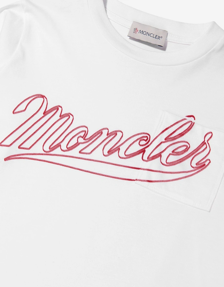 Enfant Boys Long Sleeve Logo T-Shirt in White