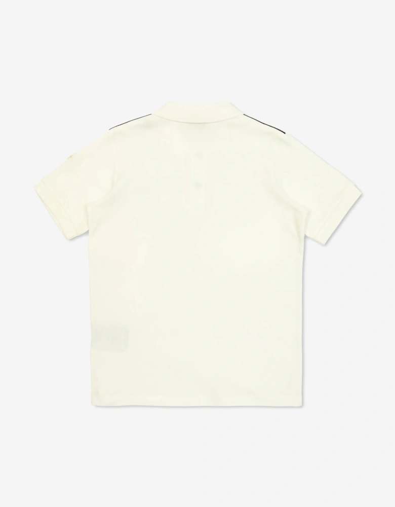 Boys Cotton Polo Shirt in Ivory