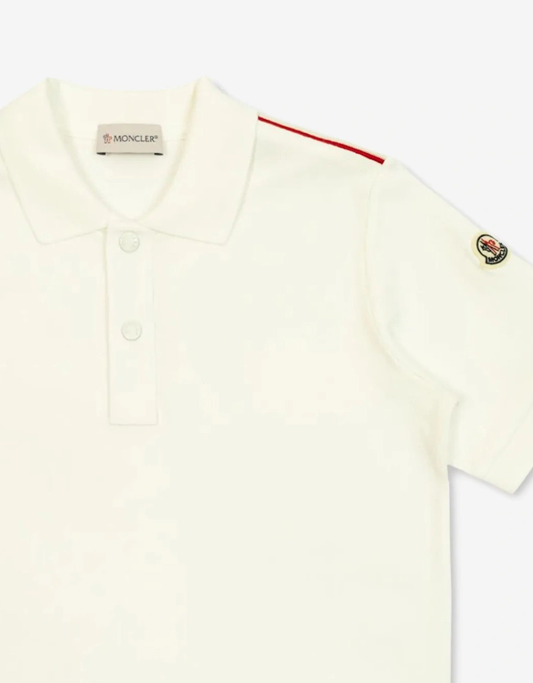 Boys Cotton Polo Shirt in Ivory