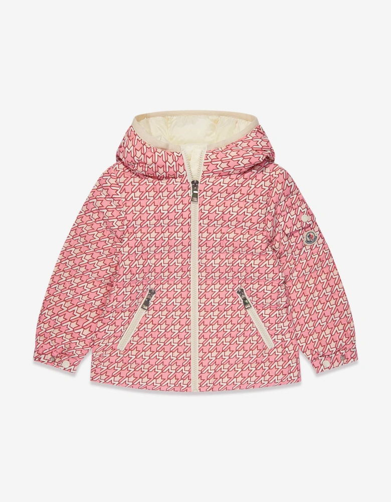 Enfant Girls Down Padded Gles Jacket in Pink