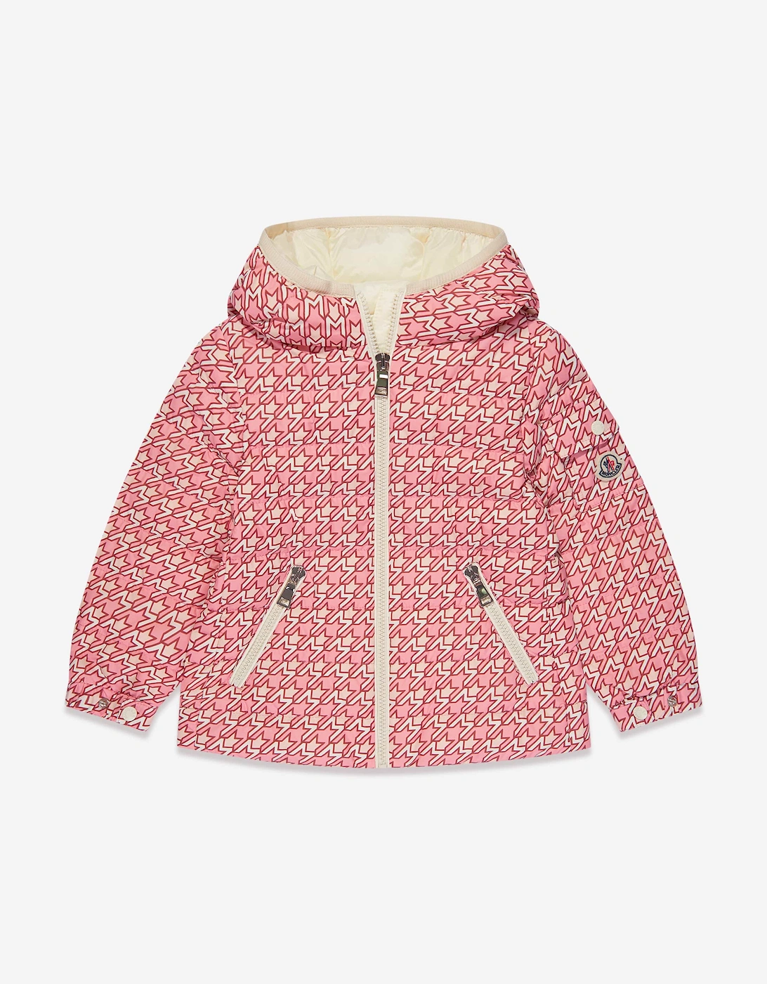Enfant Girls Down Padded Gles Jacket in Pink, 5 of 4