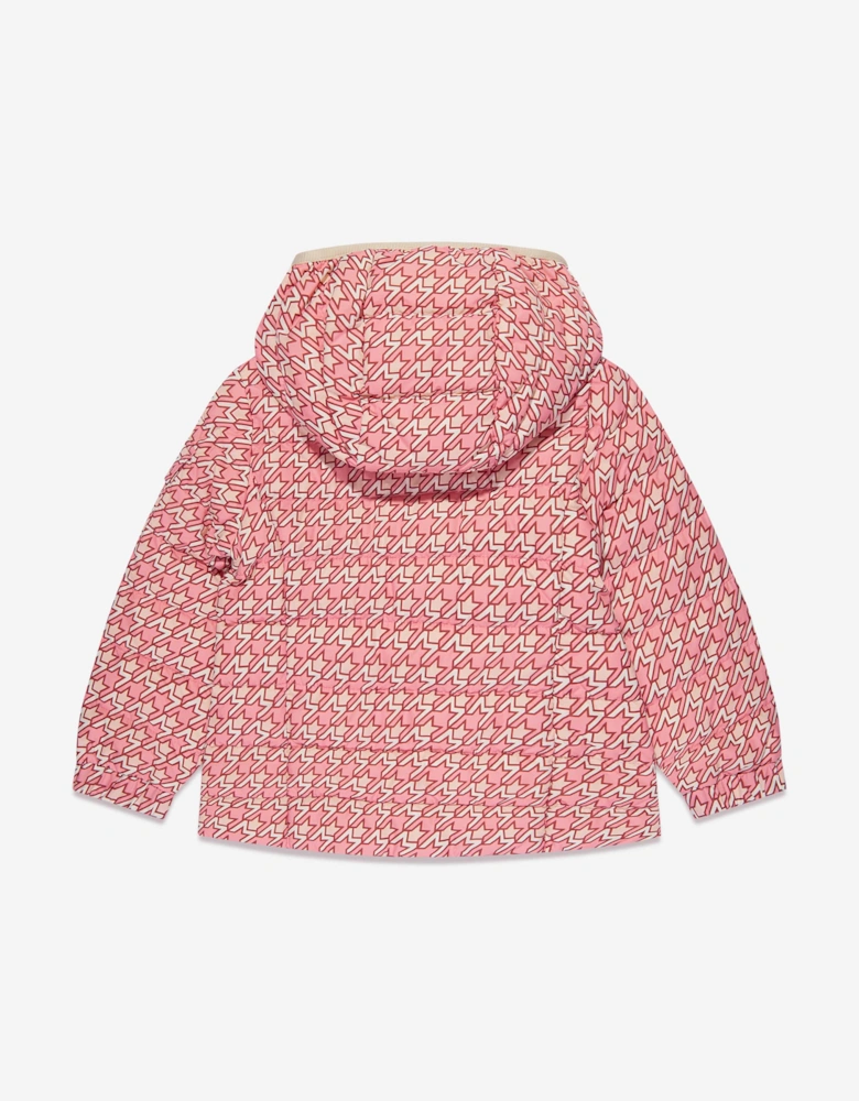 Enfant Girls Down Padded Gles Jacket in Pink