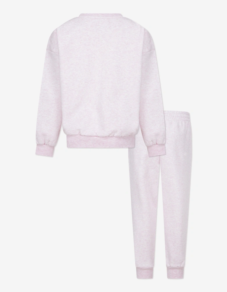 Kids Essential Fleece Tracksuit in Pink