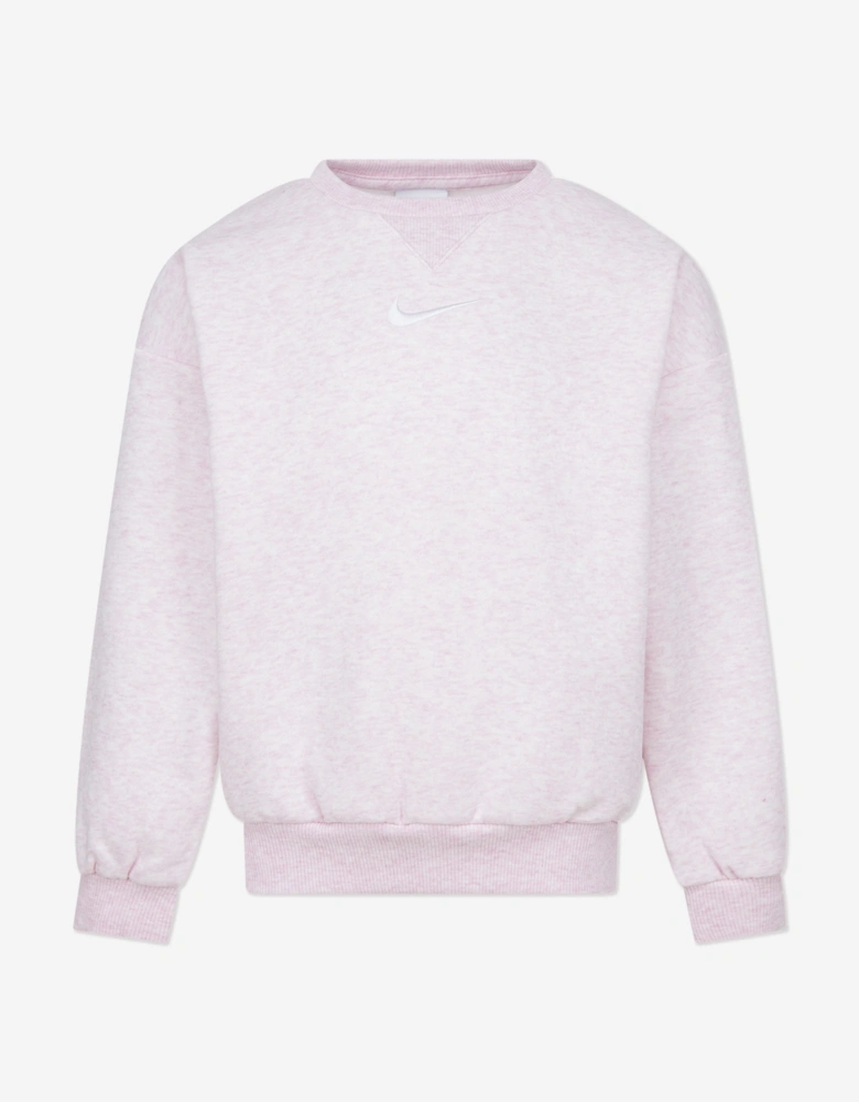 Kids Essential Fleece Tracksuit in Pink