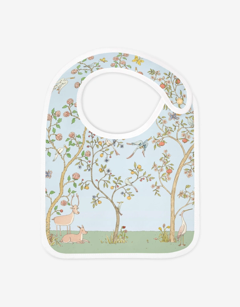 Baby Satin In Bloom Bib in Blue